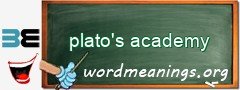 WordMeaning blackboard for plato's academy